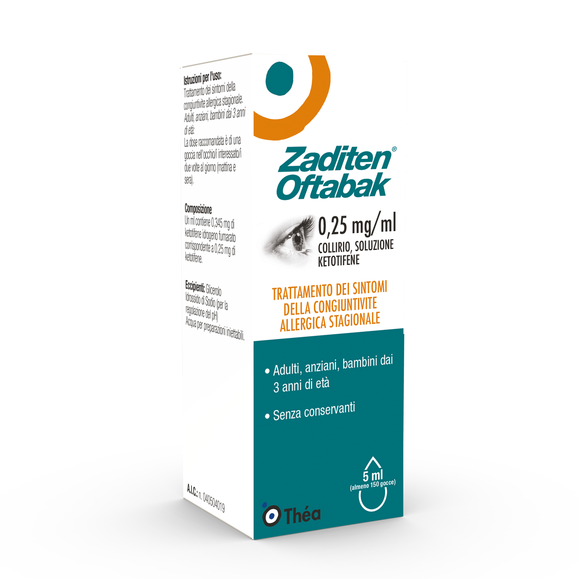 ZADITEN OFTABAK*COLL FL 5ML - Farmacia Puddu Baire S.r.l.