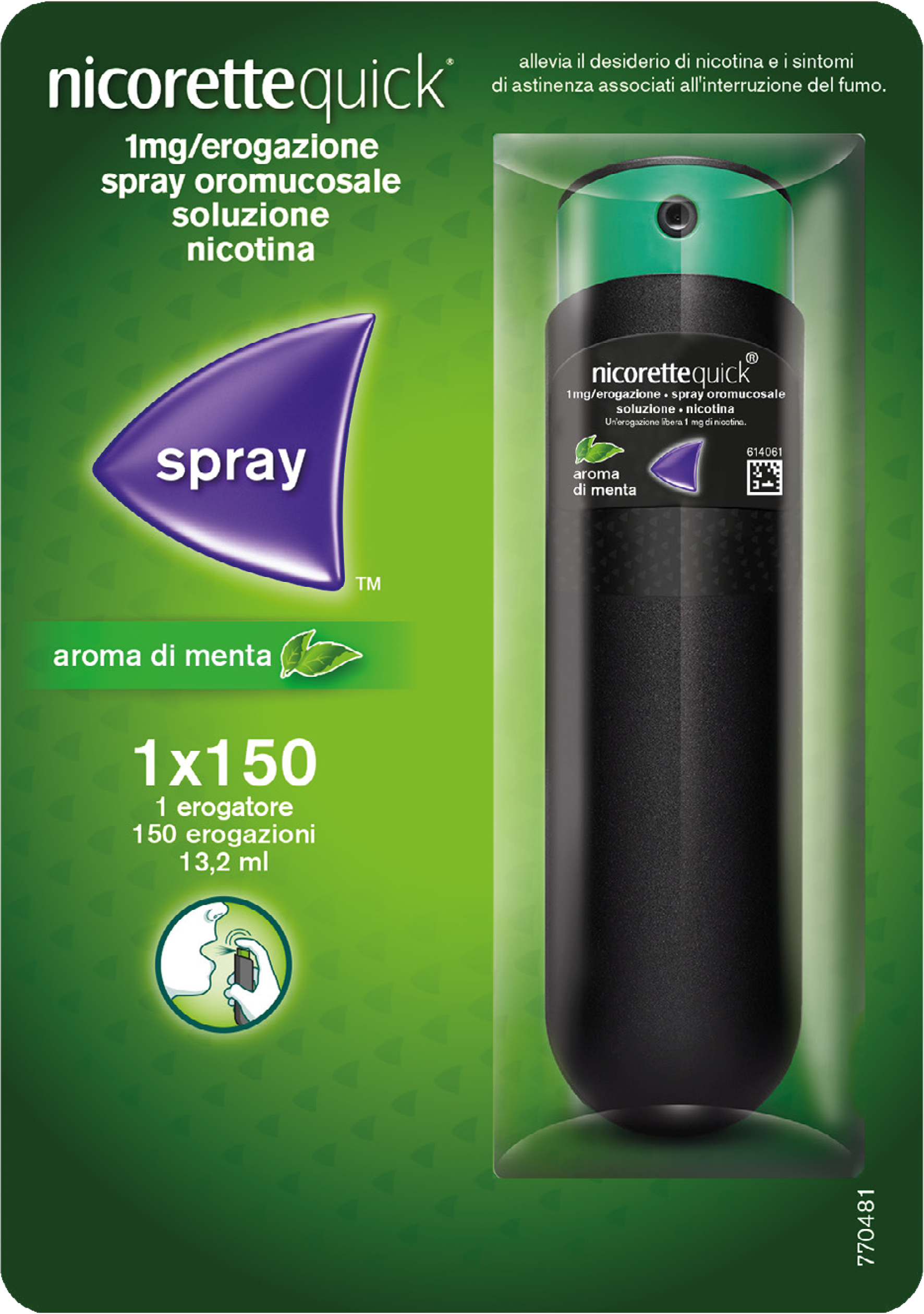NICORETTEQUICK*SPRAY 1FL 150D - Farmacia Puddu Baire S.r.l.