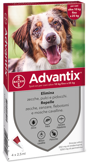 ADVANTIX SPOT ON*4PIP 10-25KG - Farmacia Puddu Baire S.r.l.