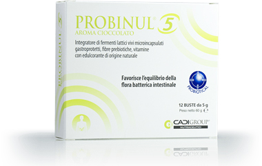 PROBINUL 5 12 BUSTINE 5 G AROMA CIOCCOLATO - Farmacia Puddu Baire S.r.l.