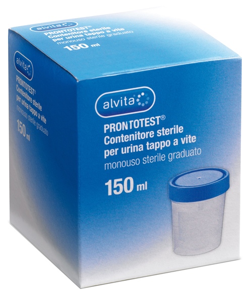 CONTENITORE URINE ALVITA PRONTOTEST TAPPO A VITE - Farmacia Puddu Baire S.r.l.