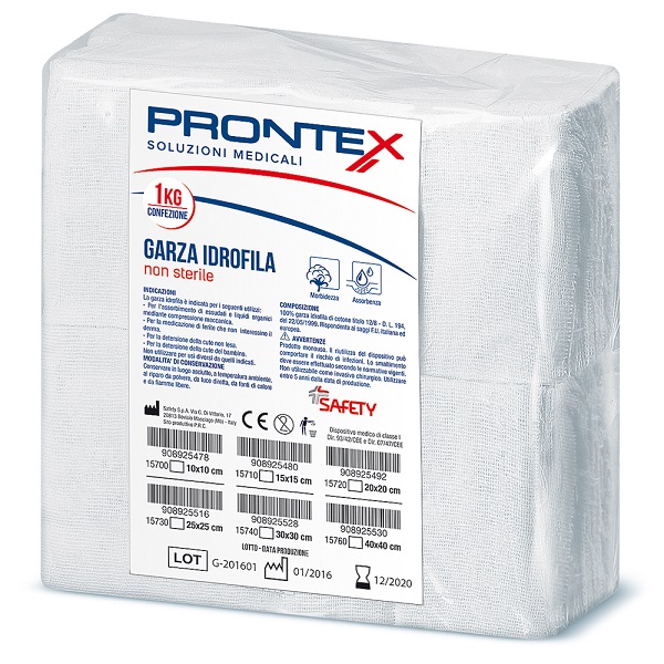 PRONTEX GARZA 15X15CM 1KG - Farmacia Puddu Baire S.r.l.