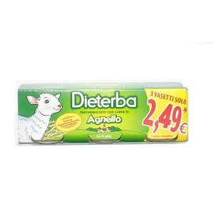 DIETERBA OMOGENEIZZATO AGNELLO 3 PEZZI 80 G - Farmacia Puddu Baire S.r.l.