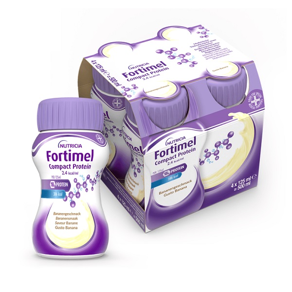FORTIMEL COMPACT PROTEIN BANANA 4 X 125 ML - Farmacia Puddu Baire S.r.l.
