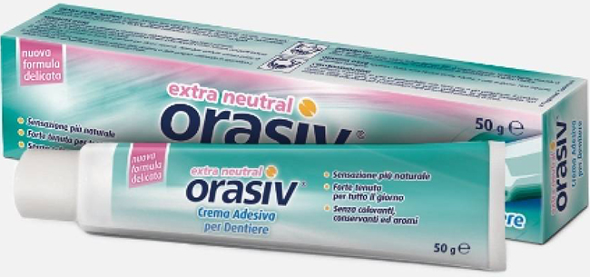 ORASIV EXTRA CREMA NEUTRAL ADESIVA PER PROTESI DENTARIA 50 G - Farmacia Puddu Baire S.r.l.