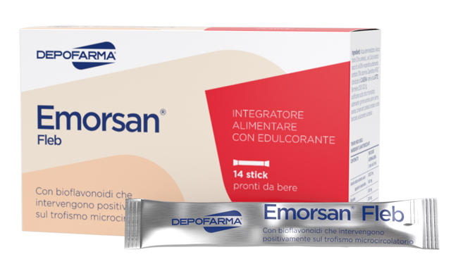 EMORSAN FLEB 14 BUSTINE STICK PACK 15 ML - Farmacia Puddu Baire S.r.l.