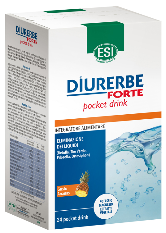 ESI DIURERBE FORTE POCKET DRINK ANANAS 24 X 20 ML - Farmacia Puddu Baire S.r.l.
