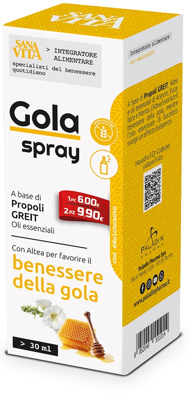 SANAVITA GOLA SPRAY 30 ML - Farmacia Puddu Baire S.r.l.