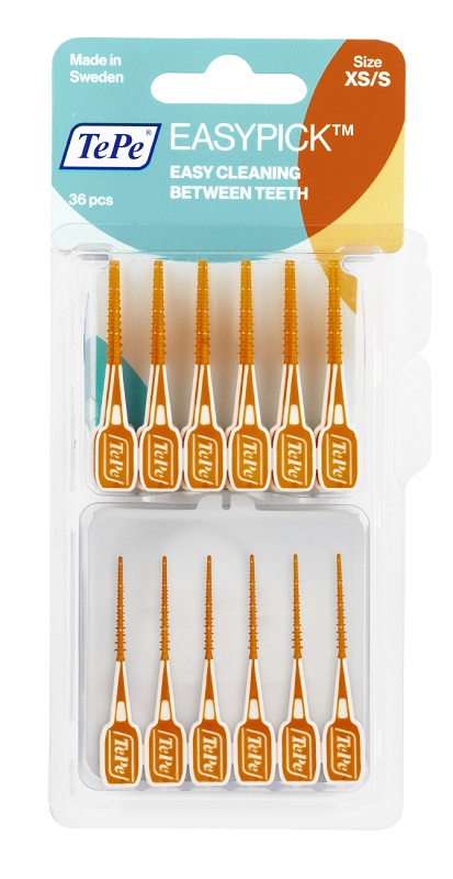TEPE SCOVOLINI EASYPICK EXTRASMALL/SMALL ARANCIONE 36 PEZZI - Farmacia Puddu Baire S.r.l.