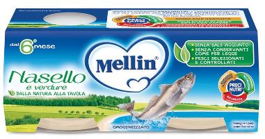 MELLIN OMOGENEIZZATO NASELLO 2 X 80 G - Farmacia Puddu Baire S.r.l.