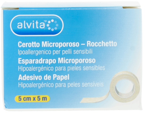 CEROTTO MICROPOROSO IN ROCCHETTO CM5X5M ALVITA - Farmacia Puddu Baire S.r.l.