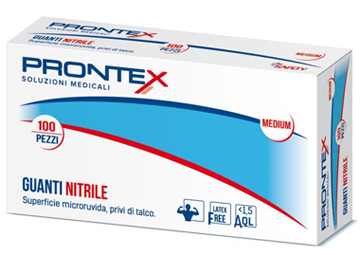 PRONTEX GUANTO IN NITRILE SENZA POLVERE PICCOLO 6/7 100 PEZZI - Farmacia Puddu Baire S.r.l.