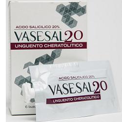 VASESAL 20 6 BUSTINE PLURIDOSE DA 5 ML UNGUENTO CHERATOLITICO - Farmacia Puddu Baire S.r.l.