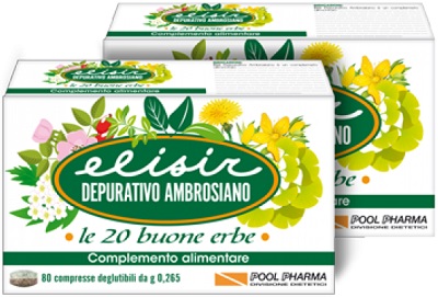 ELISIR DEPURATIVO AMBROSIANO 80 COMPRESSE 21,20 G - Farmacia Puddu Baire S.r.l.