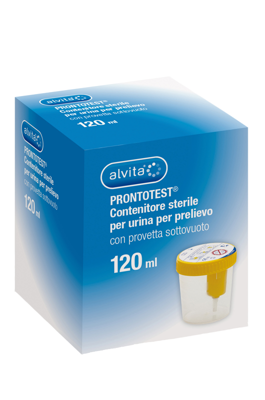 CONTENITORE URINE ALVITA PRONTOTEST PRELIEVO SOTTOVUOTO 120 ML 1 PEZZO - Farmacia Puddu Baire S.r.l.