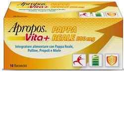 APROPOS VITA+ PAPPA REALE 500 MG 10 FLACONCINI 10 ML - Farmacia Puddu Baire S.r.l.