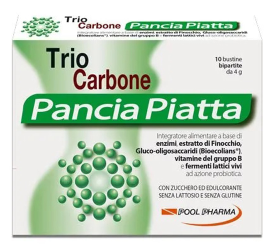 TRIOCARBONE PANCIA PIATTA 10 + 10 BUSTINE - Farmacia Puddu Baire S.r.l.