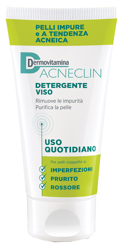 DERMOVITAMINA ACNECLIN DETERGENTE VISO 200 ML - Farmacia Puddu Baire S.r.l.
