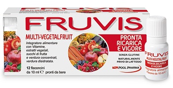 FRUVIS MULTI-VEGETALFRUIT PRONTA RICARICA E VIGORE 12 FLACONCINI DA 10 ML - Farmacia Puddu Baire S.r.l.