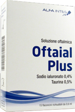 SOLUZIONE OFTALMICA OFTAIAL PLUS ACIDO IALURONICO 0,4% E TAURINA 15 FLACONCINI RICHIUDIBILI DA 0,6 ML - Farmacia Puddu Baire S.r.l.