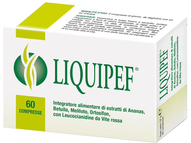 LIQUIPEF 60 COMPRESSE - Farmacia Puddu Baire S.r.l.