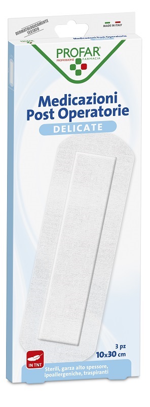 MEDICAZIONE POST OPERATORIA STERILE GARZA ANTIADERENTE 10X30 CM 3 PEZZI PROFAR - Farmacia Puddu Baire S.r.l.