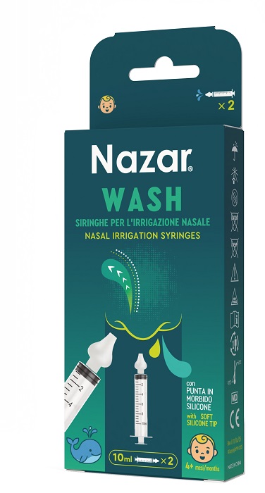 NAZAR WASH SIRINGA IRRIGAZIONE NASALE 2 PEZZI - Farmacia Puddu Baire S.r.l.