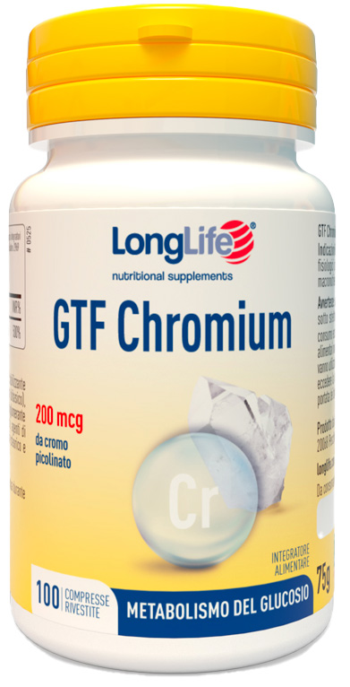 LONGLIFE GTF CHROMIUM 100 COMPRESSE - Farmacia Puddu Baire S.r.l.