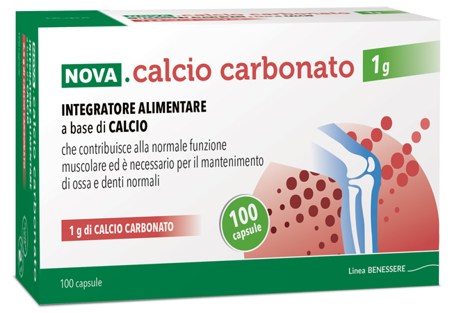 NOVA CALCIO CARBONATO 1 G 100 CAPSULE - Farmacia Puddu Baire S.r.l.
