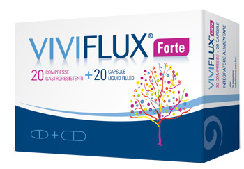 VIVIFLUX FORTE 20 COMPRESSE GASTRORESISTENTI + 20 CAPSULE LIQUID FILLER - Farmacia Puddu Baire S.r.l.