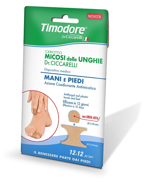CEROTTO TIMODORE PER MICOSI UNGHIE MANI E PIEDI 12 + 12 PEZZI - Farmacia Puddu Baire S.r.l.