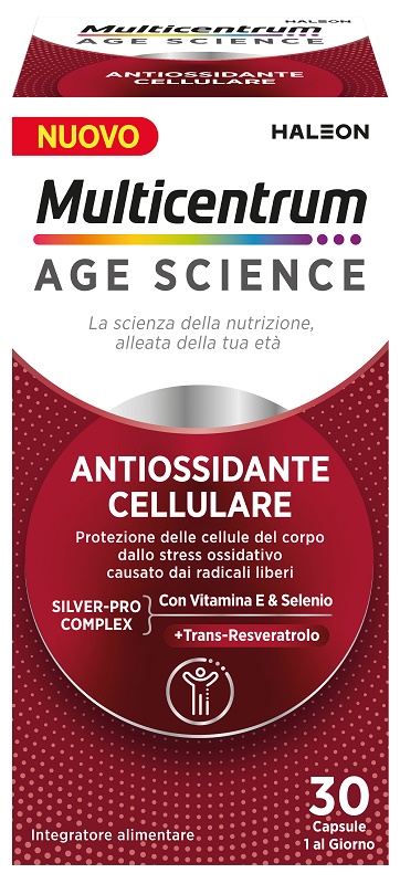 MULTICENTRUM AGE SCIENCE ANTIOSSIDANTE CELLULARE 30 CAPSULE - Farmacia Puddu Baire S.r.l.