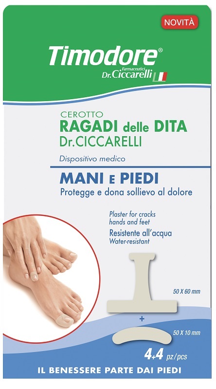 TIMODORE CEROTTO RAGADI DITA MANI E PIEDI 50X60 MM 4 PEZZI + 50X10 MM 4 PEZZI - Farmacia Puddu Baire S.r.l.