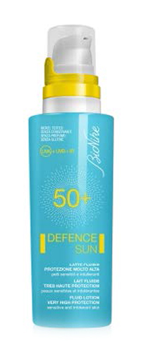 DEFENCE SUN 50+ LATTE FLUIDO PROTEZIONE MOLTO ALTA 125 ML - Farmacia Puddu Baire S.r.l.