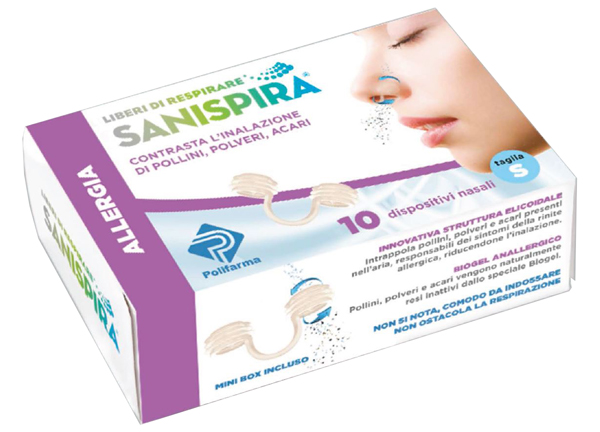 SANISPIRA ALLERGIA DISPOSITIVO NASALE 10 PEZZI TAGLIA M - Farmacia Puddu Baire S.r.l.