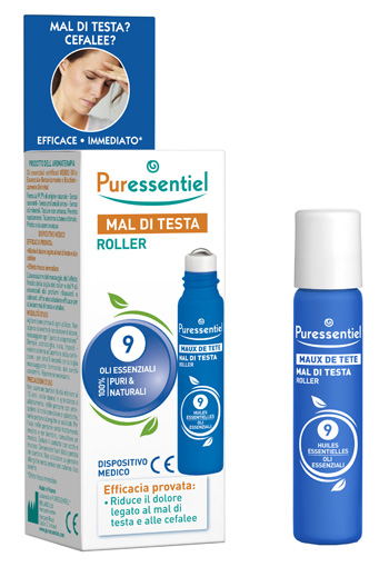 PURESSENTIEL ROLLER MAL DI TESTA AI 9 OLI ESSENZIALI 5 ML - Farmacia Puddu Baire S.r.l.