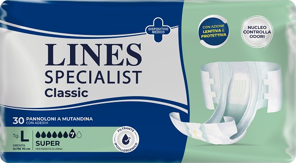 PANNOLONE A MUTANDA LINES SPECIALIST CLASSIC SUPER MG 30 PEZZI - Farmacia Puddu Baire S.r.l.