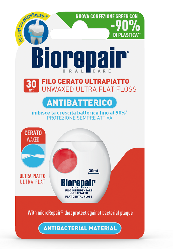 BIOREPAIR ORAL CARE ANTIBATTERICO FILO NON CERATO ULTRAPIATTO DENTI SENSIBILI 25+5 METRI - Farmacia Puddu Baire S.r.l.
