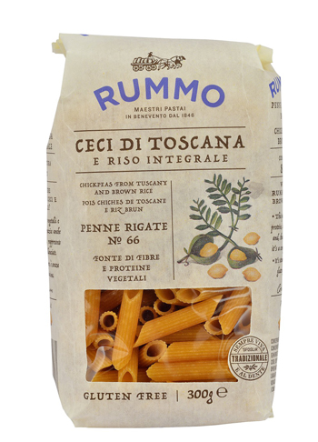 RUMMO PENNE RIGATE N 66 CECI DI TOSCANA E RISO INTEGRALE 300 G - Farmacia Puddu Baire S.r.l.
