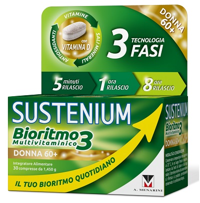 SUSTENIUM BIORITMO3 DONNA 60+ 30 COMPRESSE - Farmacia Puddu Baire S.r.l.