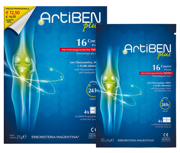 ARTIBEN PLUS CEROTTO 16 PEZZI - Farmacia Puddu Baire S.r.l.