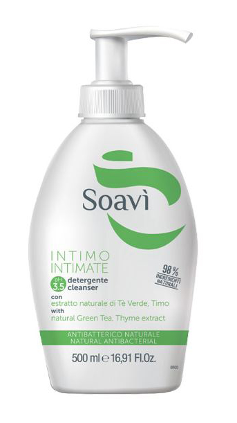 SOAVI INTIMO ANTIBATTERICO PH3,5 FLACONE CON DISPENSER 500 ML - Farmacia Puddu Baire S.r.l.