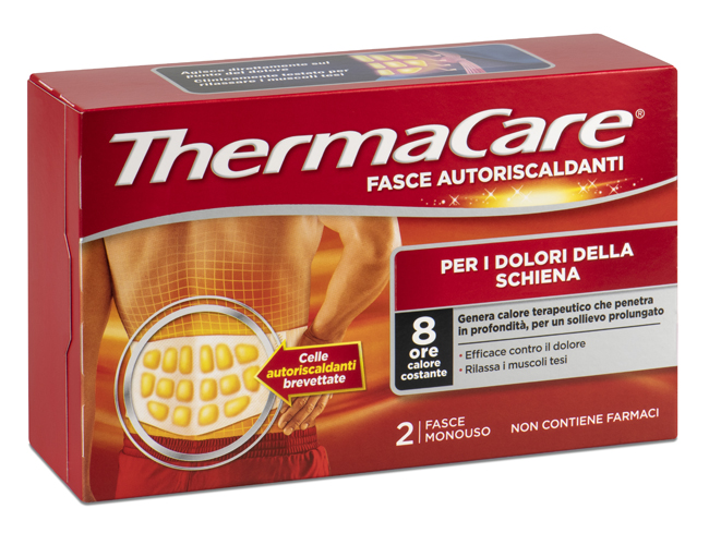 FASCIA AUTORISCALDANTE A CALORE TERAPEUTICO THERMACARE SCHIENA 2 PEZZI - Farmacia Puddu Baire S.r.l.