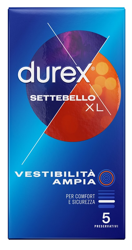 PROFILATTICO DUREX SETTEBELLO XL 5 PEZZI - Farmacia Puddu Baire S.r.l.